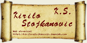 Kirilo Stojkanović vizit kartica